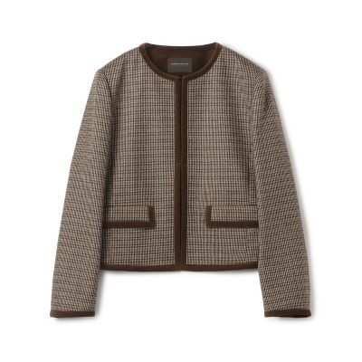 予約商品11月下旬以降順次お届け】シックツイード ノーカラー