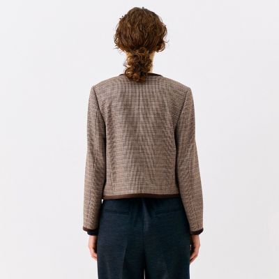 予約商品11月下旬以降順次お届け】シックツイード ノーカラー