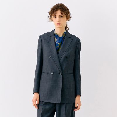 40's フランス ROBUR インディゴストライプ ダブルブレスト ジャケット 365 STRIPE ダブルブレストジャケット | maison TOMORROWLAND