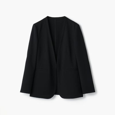 ポリエステルワッフル　ノーカラージャケット
