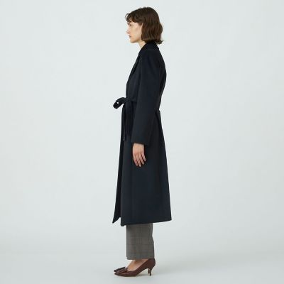 semoh セモー belted coat ベルテッドコート カシミア混 - ジャケット 