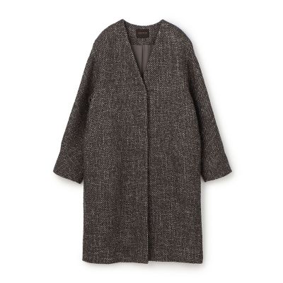 送料無料】ウールギャバジン ガウンコート | maison