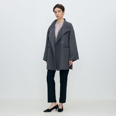 ♡ダブルフェイススタンドコート　今季♡ スーパーダブルフェイス スタンドカラーコート | maison TOMORROWLAND