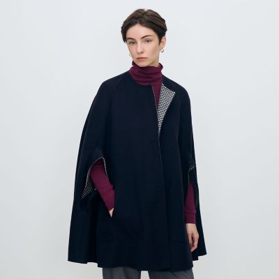 【美品】　マント　ショール　リバーシブル リバーシブルマントコート（マフラー付） — AURATiER