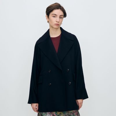 【美品✨】ドゥーズィエムクラス　カシミヤ混　ShortDoubleコート　金釦 美品✨】ドゥーズィエムクラス カシミヤ混 ShortDoubleコート 金