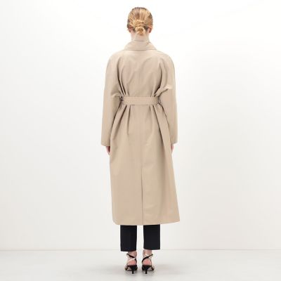 CERRUTI1881◆ドイツ製◆レディースガウンコート スムースクロス ベルテッドガウンコート | maison TOMORROWLAND/メゾン