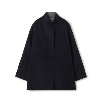 ヘリンボーンダブルフェイス トライアングルカラーコート | maison