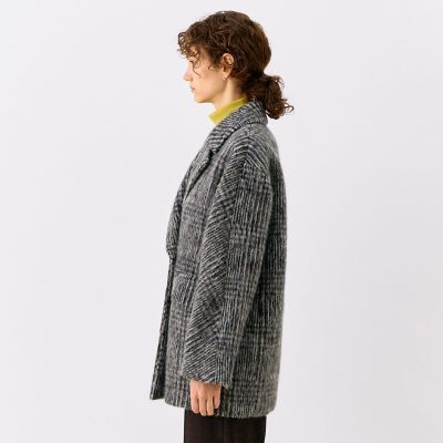 予約商品11月下旬以降順次お届け】グレンチェックシャギー ミドル