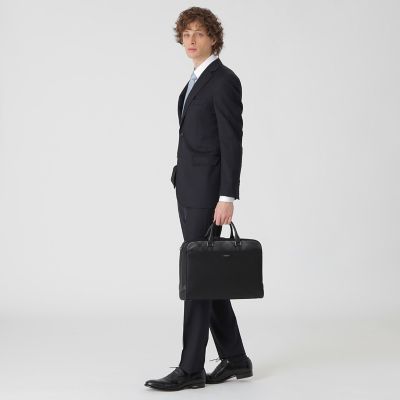 クレストブリッジチエックブリーフ(メンズビジネスバッグ) ナイロンコンビカルゼシャドークレストブリッジチェックビジネス