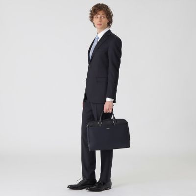 クレストブリッジチエックブリーフ(メンズビジネスバッグ) ナイロンコンビカルゼシャドークレストブリッジチェックビジネス