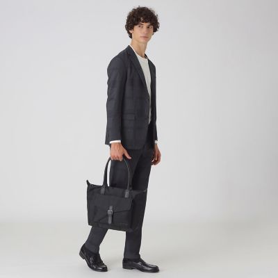 シャドークレストブリッジチェックトートバッグ | BLACK LABEL