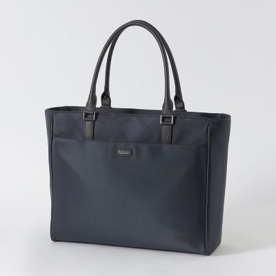 ナイロンコンビカルゼシャドークレストブリッジチェックビジネストート