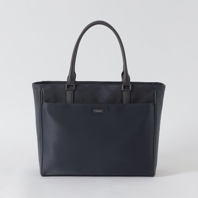 ナイロンコンビカルゼシャドークレストブリッジチェックビジネストート