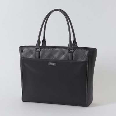 ＜BLACK LABEL CRESTBRIDGE (Men)＞ナイロンコンビカルゼシャドークレストブリッジチェックビジネストートバッグ