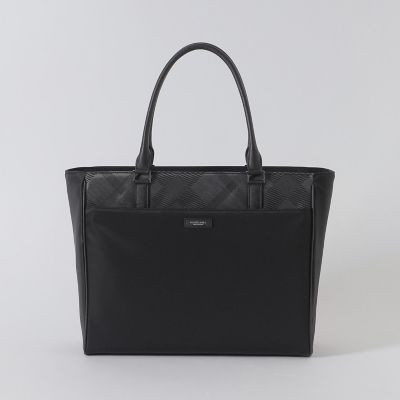 ナイロンコンビカルゼシャドークレストブリッジチェックビジネストート