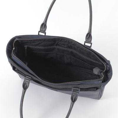 ナイロンコンビカルゼシャドークレストブリッジチェックビジネストート