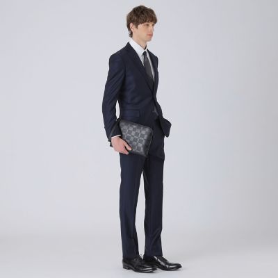 エンボスチェックスクエアクラッチバッグ | BLACK LABEL CRESTBRIDGE