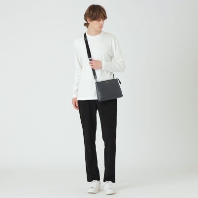 エンボスチェックスクウェアサコッシュ | BLACK LABEL CRESTBRIDGE