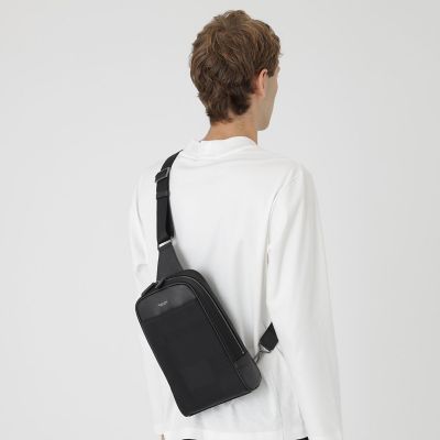 LIMONTAシャドークレストブリッジチェックビジネスボディバッグ
