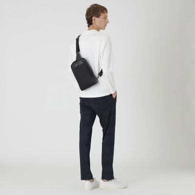 LIMONTAシャドークレストブリッジチェックビジネスボディバッグ