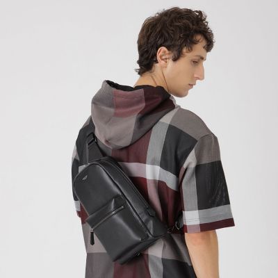 シュリンクレザーボディバッグ | BLACK LABEL CRESTBRIDGE (Men