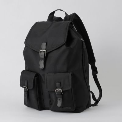 BLCK LABEL チェック バックパック リュックサック メンズ ブラック シャドークレストブリッジチェックフラップバックパック | BLACK LABEL