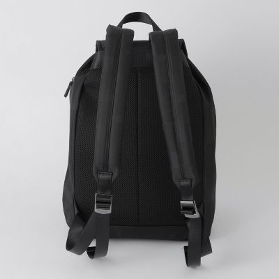 美品★ブラックレーベルクレストブリッジ バックパック 黒 シャドーチェック シャドークレストブリッジチェックフラップバックパック | BLACK LABEL