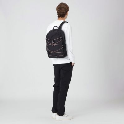 クレストブリッジチェックドローコードバッグパック | BLACK LABEL