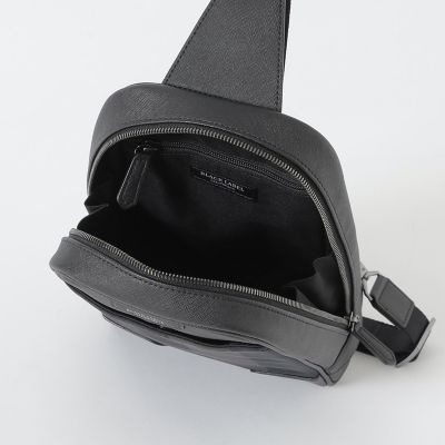 一部店舗限定】トーナルクレストブリッジチェックボディバッグ | BLACK