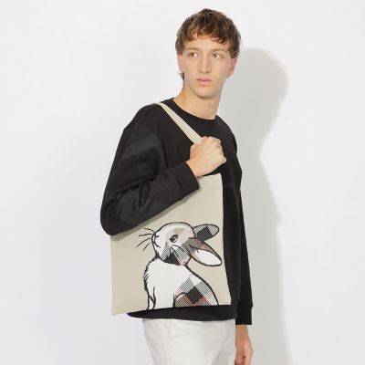 WEB・一部店舗限定】クレストブリッジチェックラビットニットバッグ