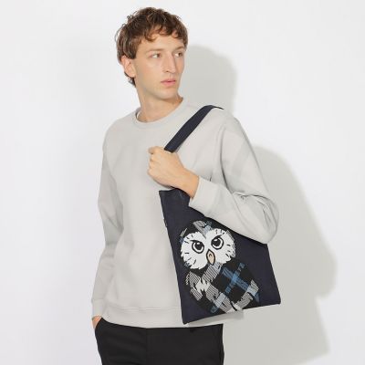 WEB・一部店舗限定】クレストブリッジチェックオウルニットバッグ