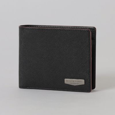 ＜BLACK LABEL CRESTBRIDGE (Men)＞エンボスレザークレストブリッジチェック２つ折りウォレット