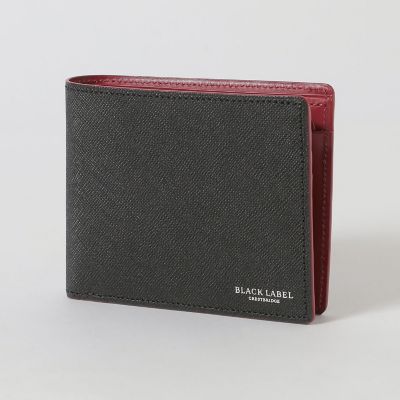 バイカラークレストブリッジチェック2つ折りウォレット | BLACK LABEL