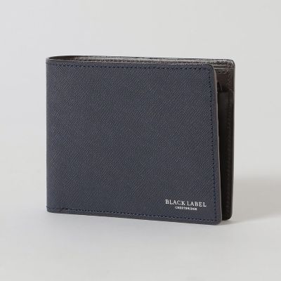 バイカラークレストブリッジチェック2つ折りウォレット | BLACK LABEL
