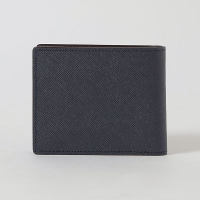 バイカラークレストブリッジチェック2つ折りウォレット | BLACK LABEL