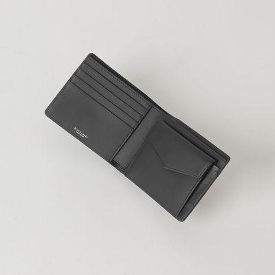 カルゼシャドークレストブリッジチェック2つ折りウォレット | BLACK