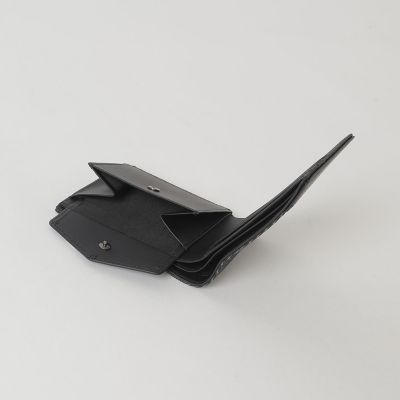 カルゼシャドークレストブリッジチェック2つ折りウォレット | BLACK
