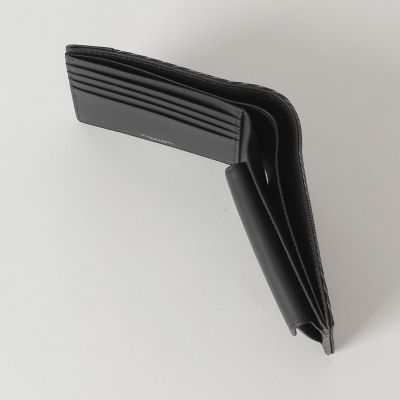 カルゼシャドークレストブリッジチェック2つ折りウォレット | BLACK
