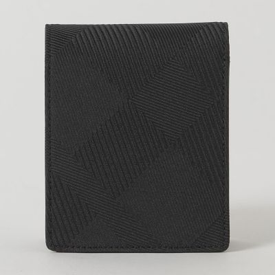 カルゼシャドークレストブリッジチェック2つ折りウォレット | BLACK