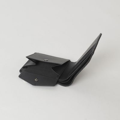 カルゼシャドークレストブリッジチェック2つ折りウォレット | BLACK