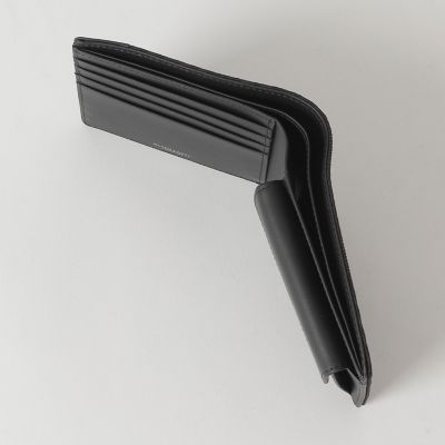 カルゼシャドークレストブリッジチェック2つ折りウォレット | BLACK