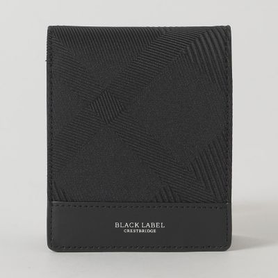カルゼシャドークレストブリッジチェック2つ折りウォレット | BLACK