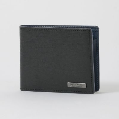 バイカラークレストブリッジチェック2つ折りウォレット | BLACK LABEL
