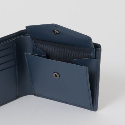 バイカラークレストブリッジチェック2つ折りウォレット | BLACK LABEL