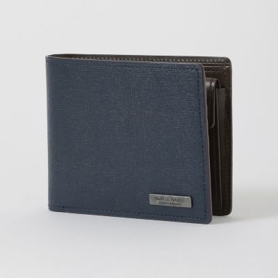バイカラークレストブリッジチェック2つ折りウォレット | BLACK LABEL