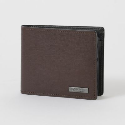 バイカラークレストブリッジチェック2つ折りウォレット | BLACK LABEL