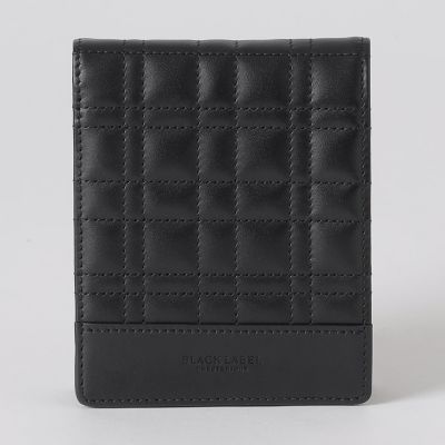 クレストブリッジチェックステッチ2つ折りウォレット | BLACK LABEL