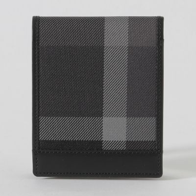 トーナルクレストブリッジチェックパスウォレット | BLACK LABEL