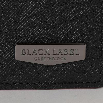 エンボスレザークレストブリッジチェックカードケース | BLACK LABEL