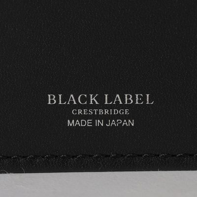 エンボスレザークレストブリッジチェックカードケース | BLACK LABEL